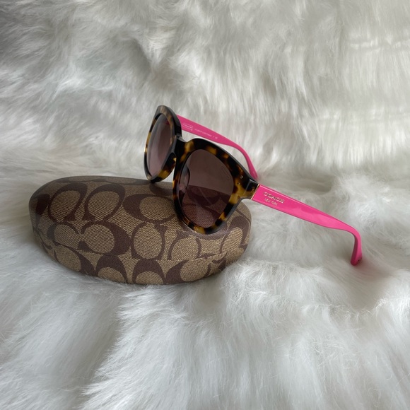 Coach tortoise fucsia sunglasses - Picture 5 of 9